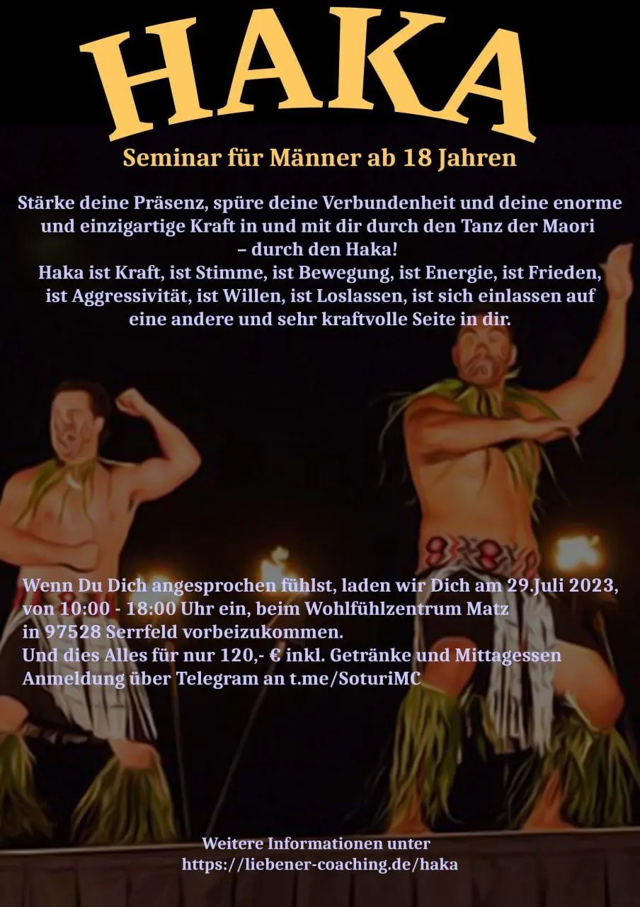 Haka Seminar für Männer